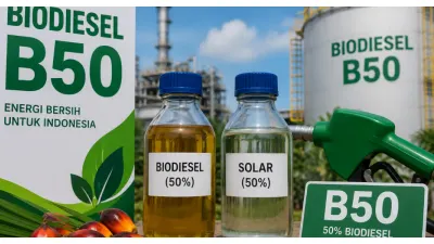 Ilustrasi. Biodiesel B50 (Sumber: Generative AI)