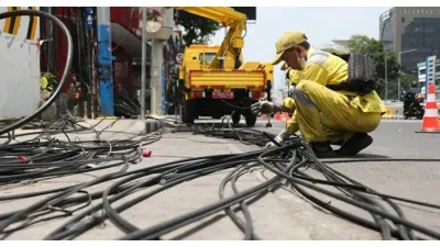 Pemprov DKI Mulai Tata Jaringan Kabel Bawah Tanah (Sumber: beritajakarta.id)