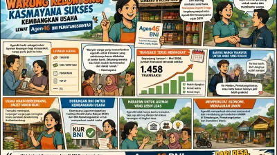 Warung Kasmayana di Simalungun berkembang lewat Agen46 BNI, memudahkan transaksi warga sekaligus mendorong UMKM desa.
