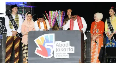 Logo 5 Abad Jakarta Diluncurkan (Sumber: beritajakarta.id)