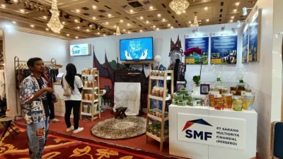 PT Sarana Multigriya Finansial (Persero) atau SMF turut berpartisipasi dalam DhawaFest 2026 yang diselenggarakan oleh Dharma Wanita Persatuan Kementerian Keuangan di Dhanapala, Kementerian Keuangan, Jakarta pada 4-6 Maret 2026. (Dok SMF)