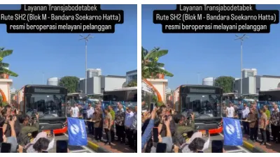 Transjabodetabek Blok M-Bandara Soetta Resmi Meluncur Hari Ini, Tarif Rp3.500 Selama 3 Bulan dan Jam Operasional Mulai 05.00 WIB