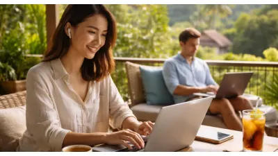 Ilustrasi. Pekerja Swasta Work From Anywhere (WFA) (Sumber: Generative AI)