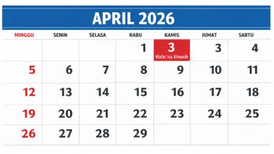 Nol Cuti Bersama tapi Ada Long Weekend, Berikut Daftar Libur Bulan April 2026