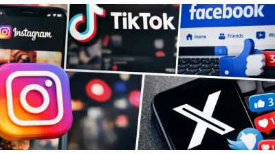 Ilustrasi. Media Sosial Instagram, TikTok, Facebook, dan X (Sumber: Generative AI)