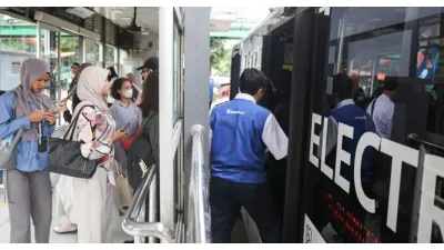 Pengalihan Halte Manggarai ke Temporer 1 dan 2 (Sumber: beritajakarta.id)