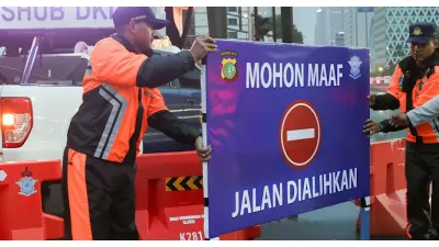 Rekayasa Lalu Lintas Minggu (17/5). (Sumber: beritajakarta.id)