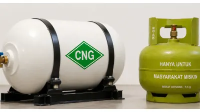 Ilustrasi. CNG Disebut Sebagai Pengganti LPG 3Kg (Sumber: Generative AI)