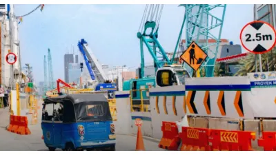 Imbauan Rekayasa Lalu Lintas di Sekitar Proyek Pembangunan MRT Jakarta Fase 2A CP202 (Sumber: Instagram @mrtjkt)