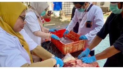 19 Kilogram Organ Hewan Kurban di Kepulauan Seribu Tak Layak Konsumsi (Sumber: beritajakarta.id)
