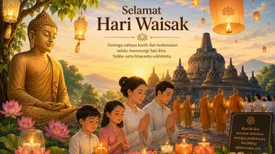 Ilustrasi. Peringatan Hari Waisak (Sumber: Generate by AI | Foto: Generate by AI)