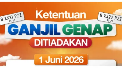 Libur Hari Lahir Pancasila, Sistem Ganjil Genap di Jakarta 1 Juni 2026 Ditiadakan