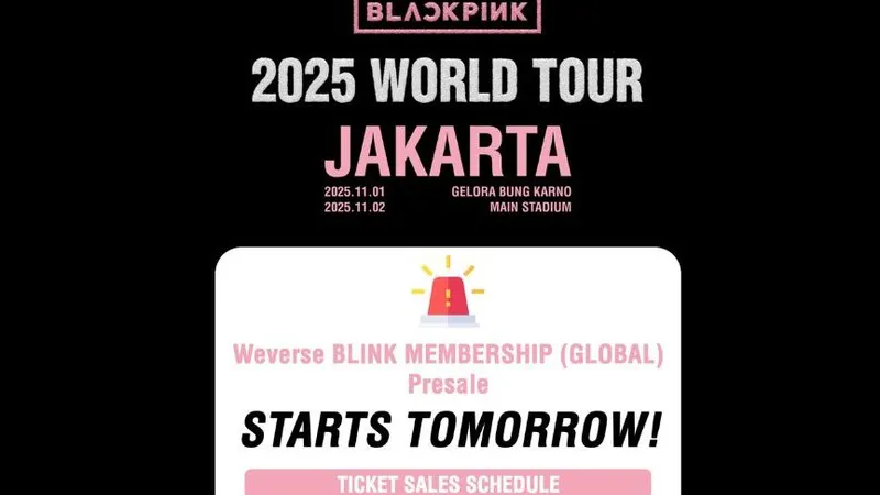 Catat! Ini 6 Tips War Tiket Konser BLACKPINK di Jakarta 2025 agar Tak Kehabisan