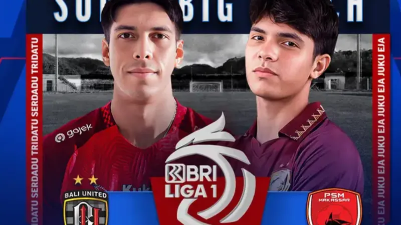 Illustrasi. Bali United FC vs PSM Makassar.