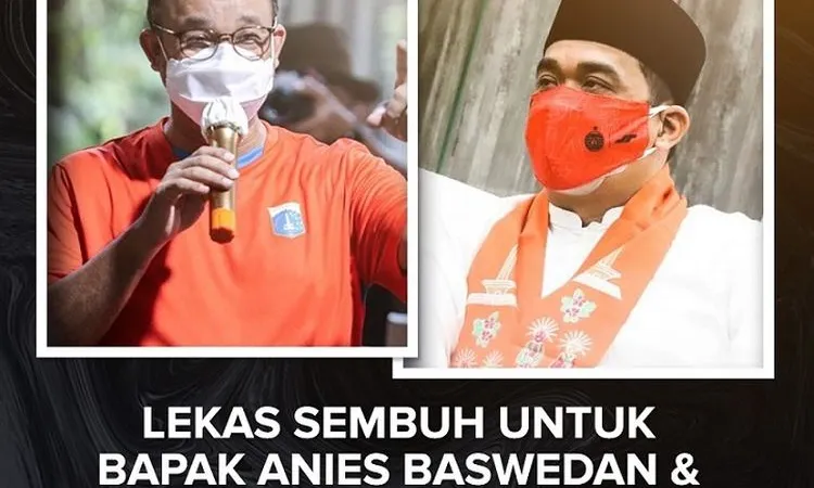 Doa dari Jakmania untuk Kesembuhan Gubernur Anies dan Wagub Ariza/twitter @InfokomJakmania