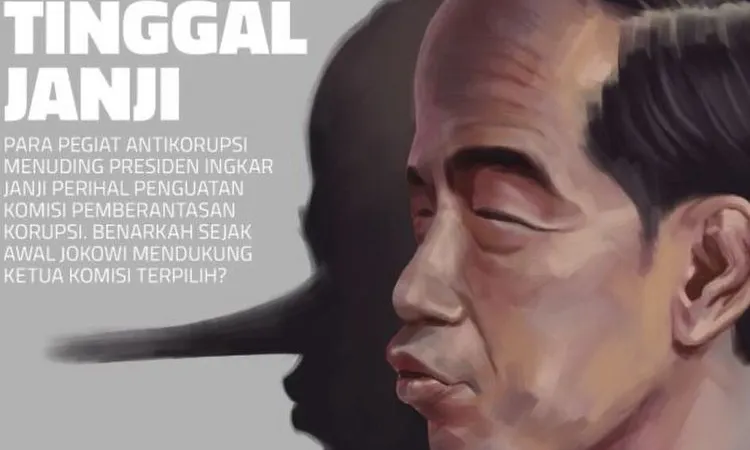 Karikatur Jokowi-Pinokio di halaman depan Majalah Tempo edisi 16-22 September 2019/Twitter