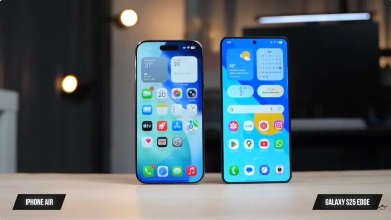 Spesifikasi iPhone Air vs Samsung S25 Edge (Sumber: youtube.com/@YoutuberCupu)