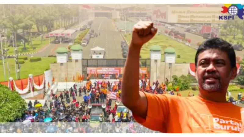 Aksi May Day 2026 Hari Ini di Monas (Sumber: Instagram @partaiburuh)